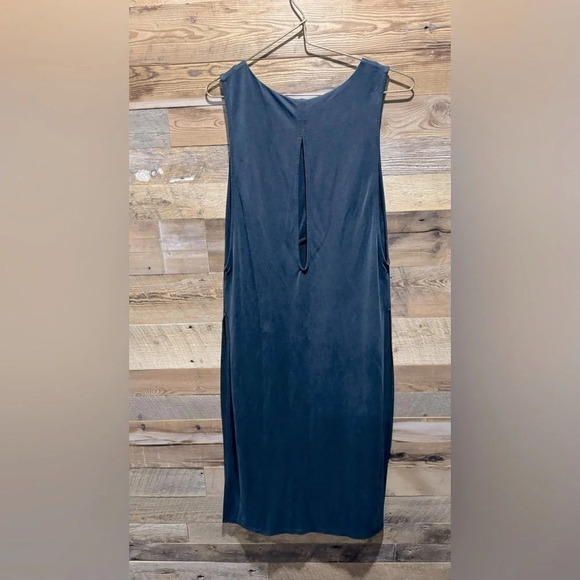 Willow & Clay soft layered peekaboo sheath dress tunic deep gray boho lingerie M - Picture 6 of 8